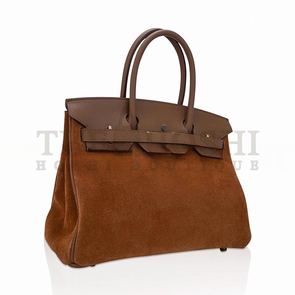 H**me5 BIRKIN 30 CHESTNUT GOLD BUCKLE BAG 58822833472 (30*22*16cm) Master Quality